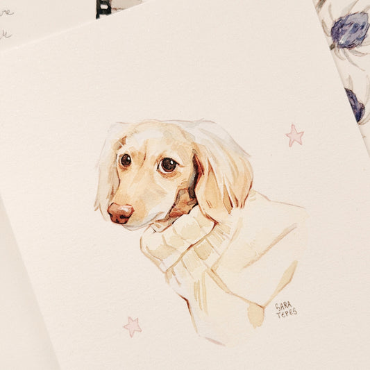 Dachshund Original Watercolor