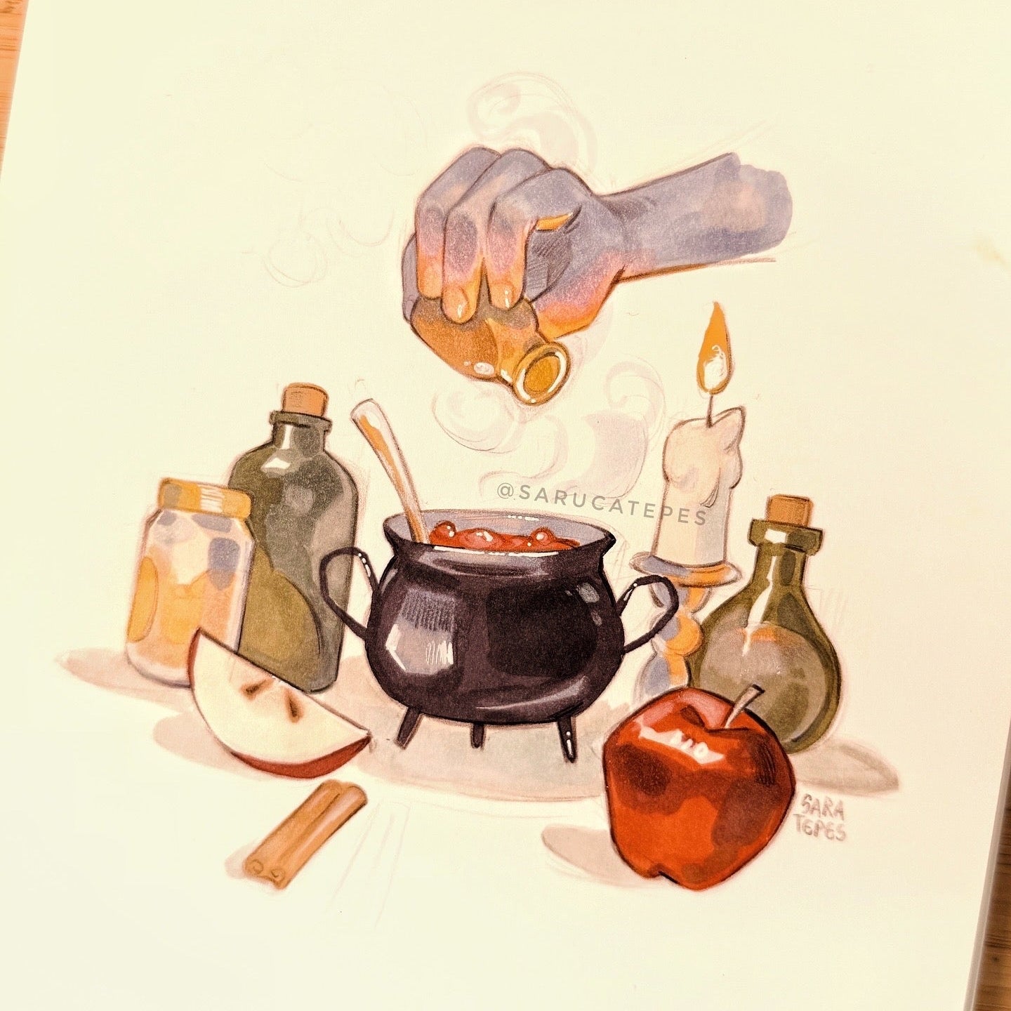 Inktober Drawing- Cider & Spell