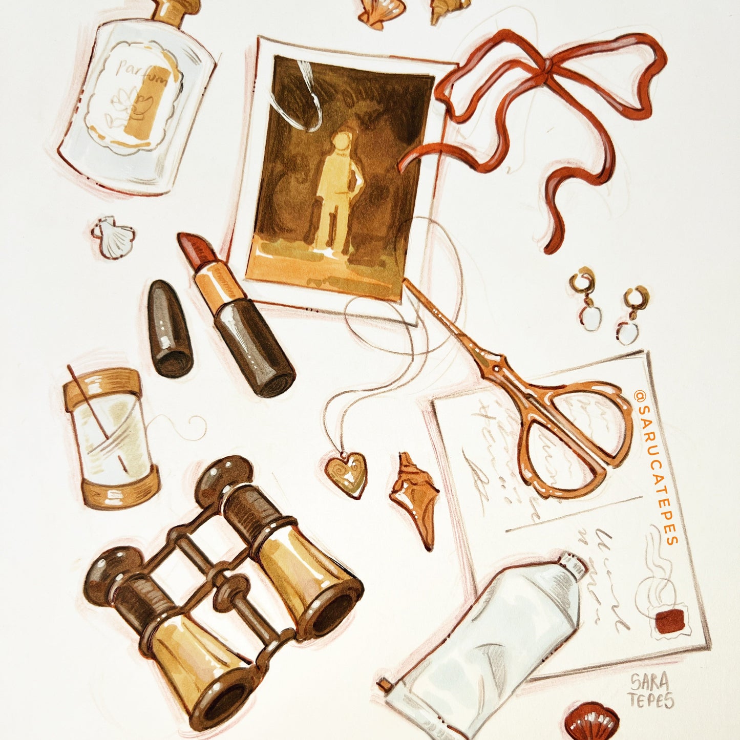 Inktober Drawing- Trinkets