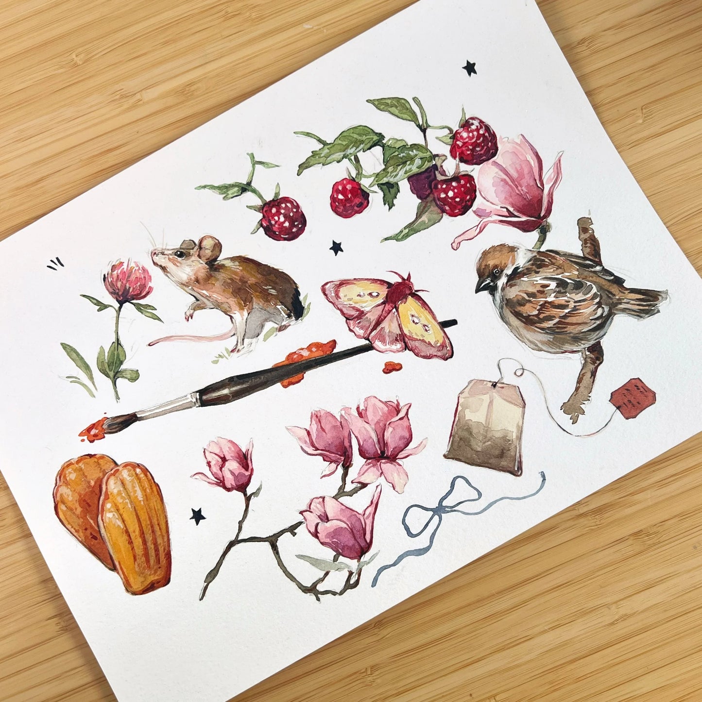 Picnic in the Fields - Original Watercolor