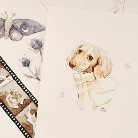 Dachshund Original Watercolor