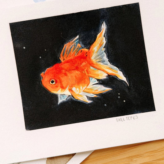 Goldfish Original Watercolor