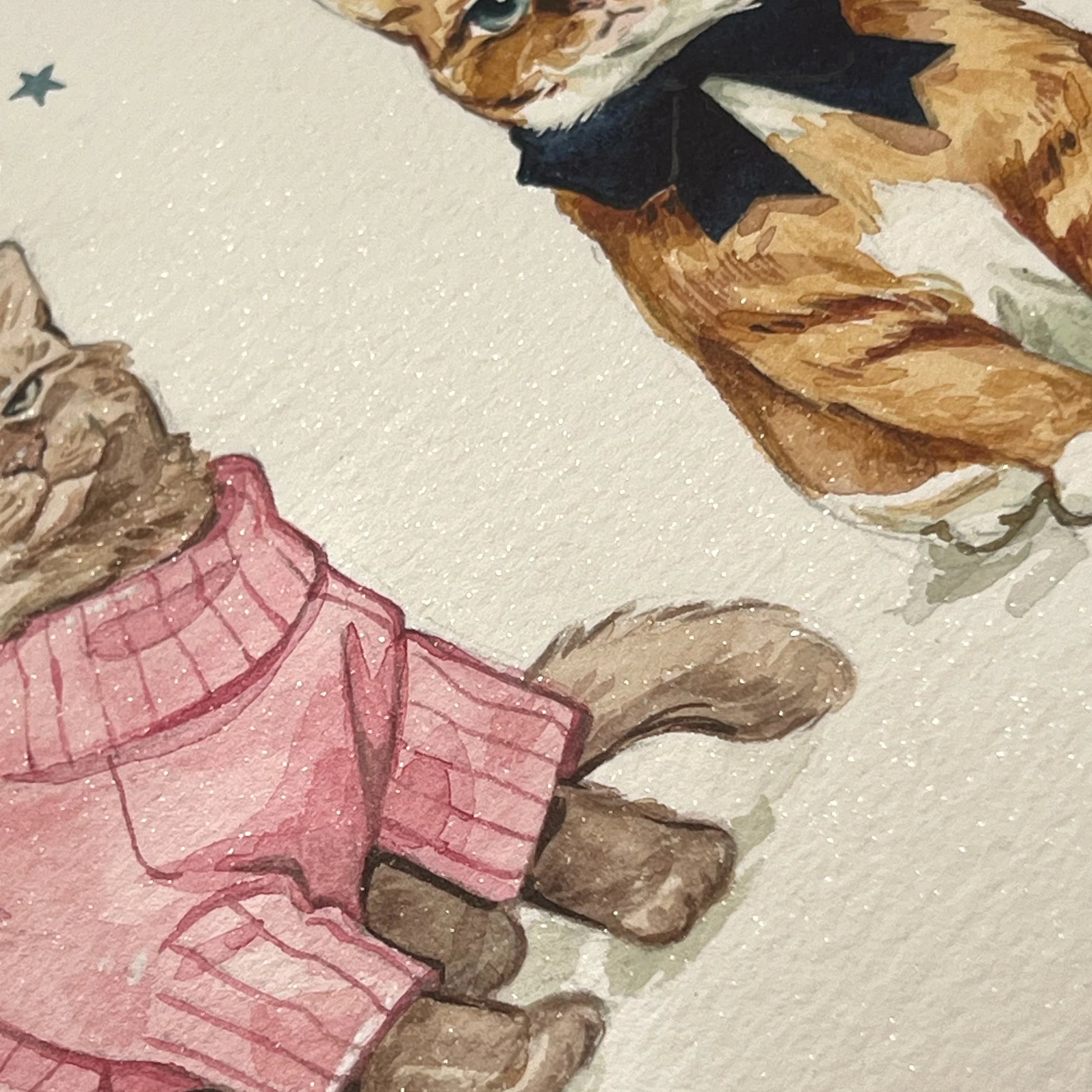 Cats in Sweaters - Original Watercolor