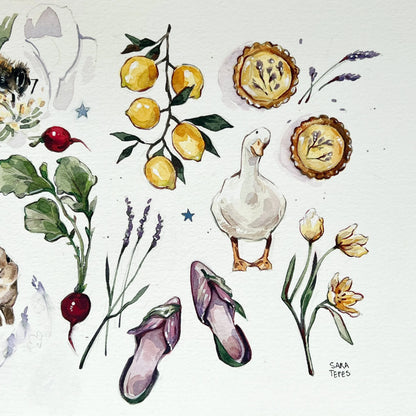 Fairy's Garden - Original Watercolor