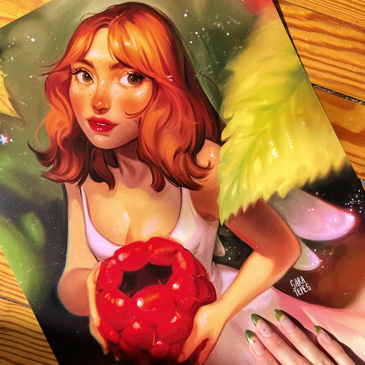 Raspberry Fairy Art Print
