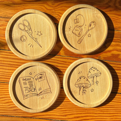 Engraved Bamboo Coasters