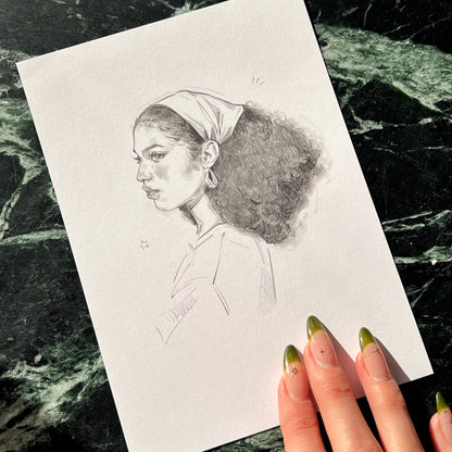 Portrait Study- Original Graphite Drawing