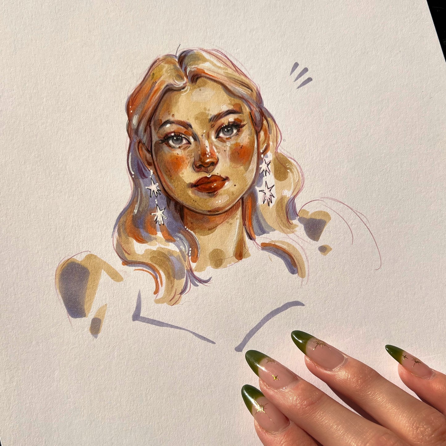 Portrait Study- Original Alcohol Marker Drawing