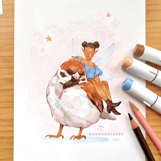 Inktober Drawing- Sparrow