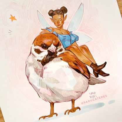 Inktober Drawing- Sparrow